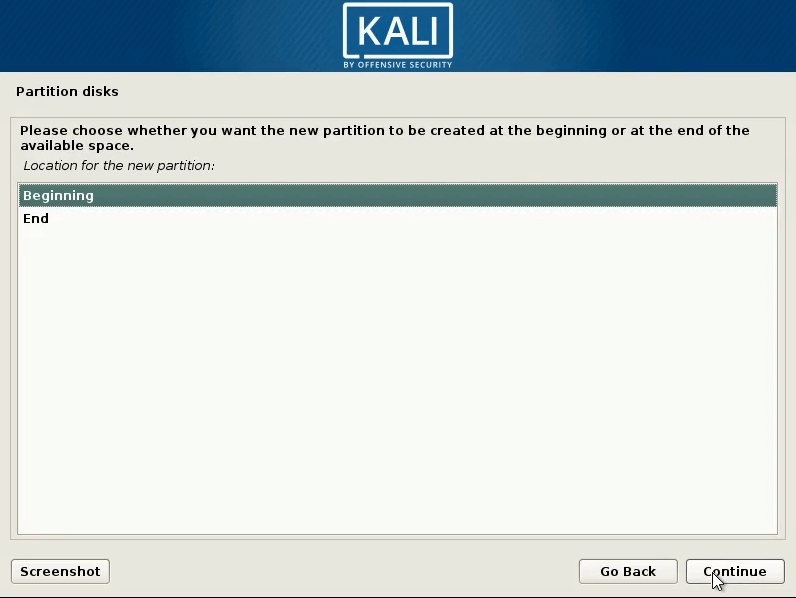 How to dual boot windows 10 and kali linux select begining