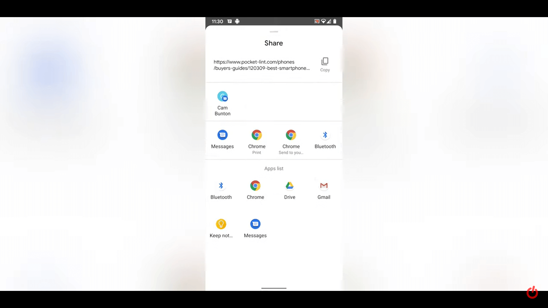 Android 11s features App pinning in the share menu