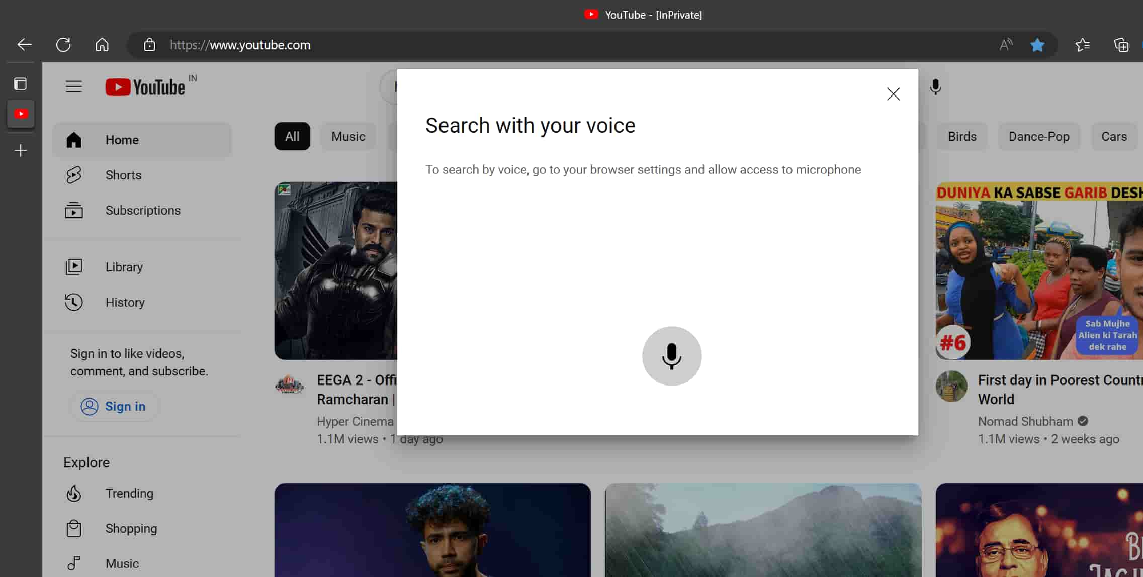 Youtube Voice Search Not Working In Pc