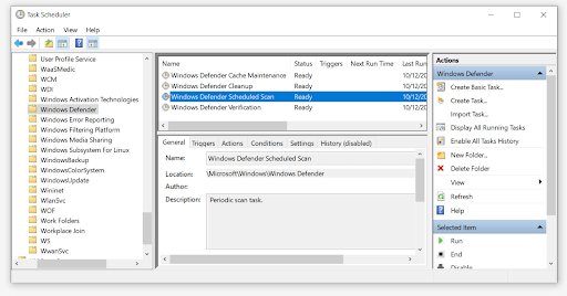 Task Scheduler Library in windows shecdular scan