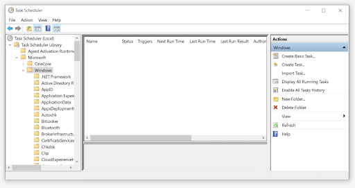 Task Scheduler Library in windows