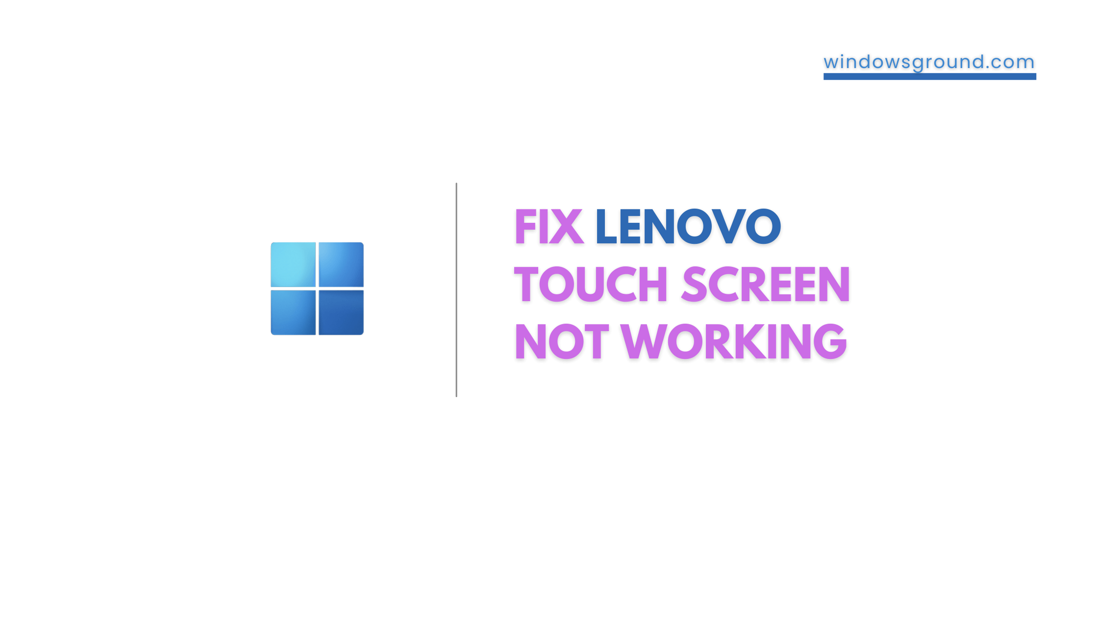 fix lenovo touch screen not working