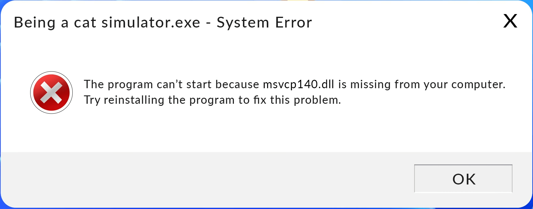 The Program Cant Start Because Msvcp140 Dll Is Missing From Your Computer