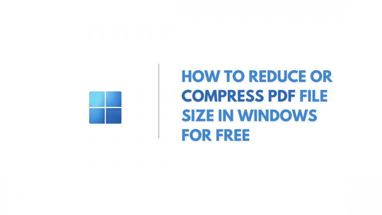 How To Reduce or Compress Pdf File Size in Windows for Free 