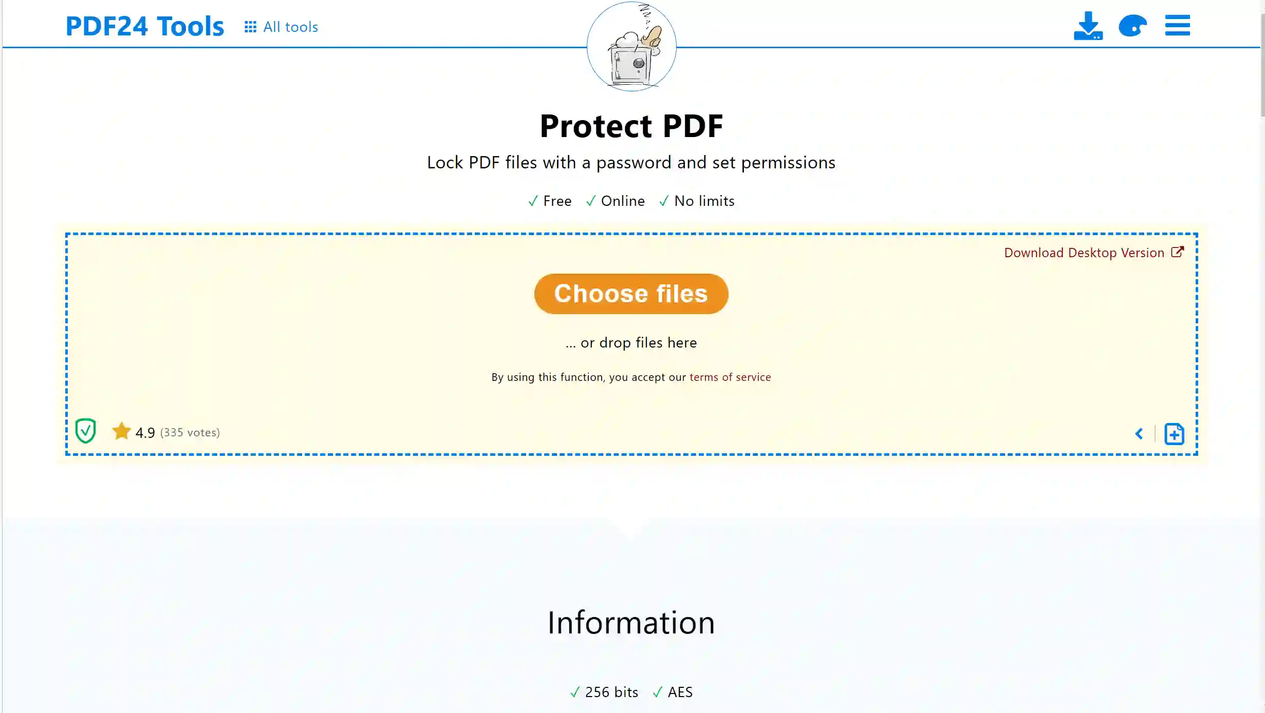 Protect Pdf Using Pdf24 Tools